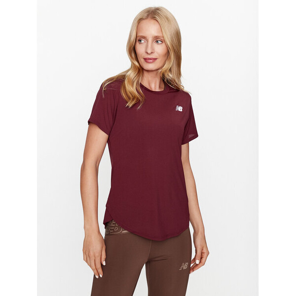 New Balance T-Shirt Accelerate Short Sleeve Top WT23222 Czerwony Regular Fit