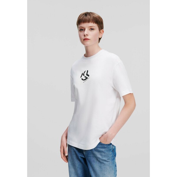 Karl Lagerfeld Jeans T-shirt z nadrukiem K3W21D00X-A11