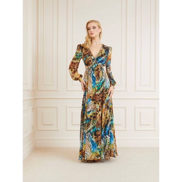 MARCIANO Długa sukienka Marciano z printem 3BGK517068Z-P8AY