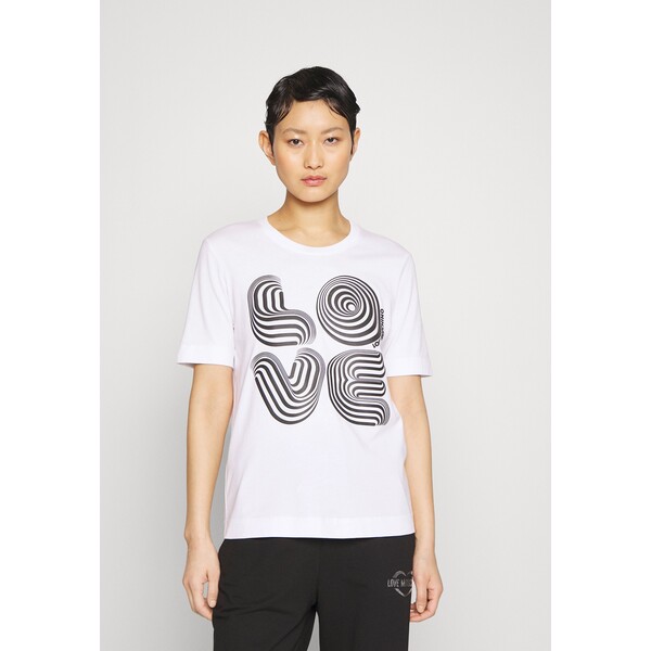 Love Moschino T-shirt z nadrukiem LO921D09U-A11