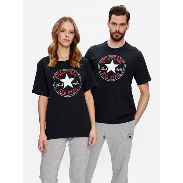 Converse T-Shirt Unisex Go To All Star Patch 10025459-A01 Czarny Standard Fit