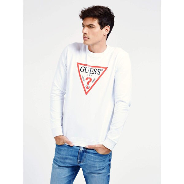 GUESS BLUZA Z TRÓJKĄTNYM LOGO M0YQ37K6ZS0-TWHT