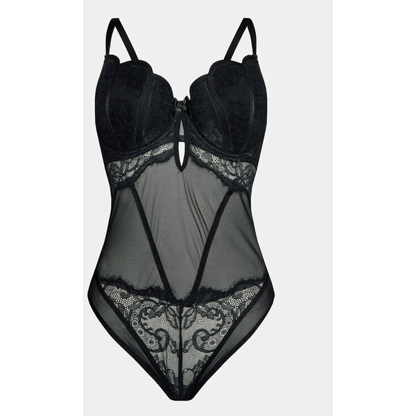 Hunkemöller Body Kattreya 202761 Czarny Sexy Straight Fit