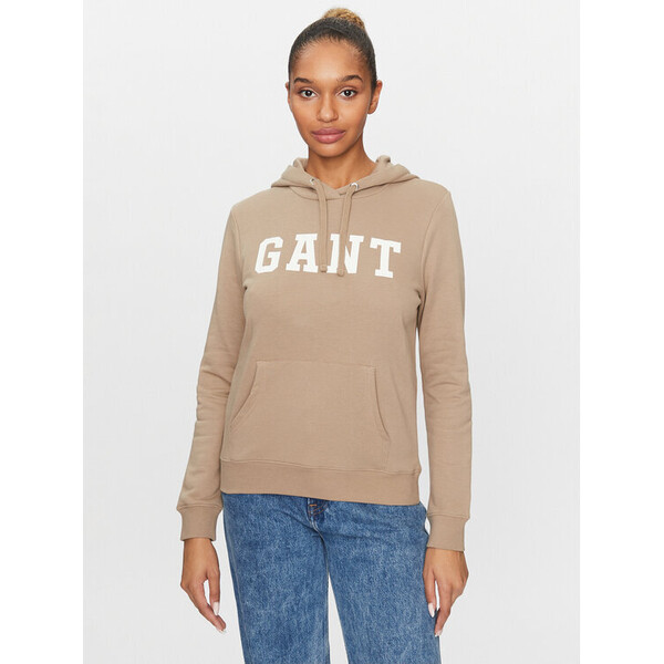 Gant Bluza Reg Graphic Hoodie 4200742 Beżowy Regular Fit