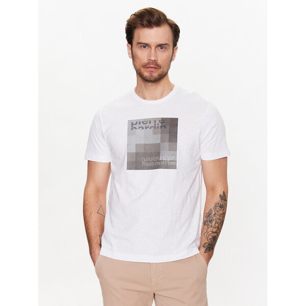 Pierre Cardin T-Shirt C5 20840/000/2059 Biały Regular Fit