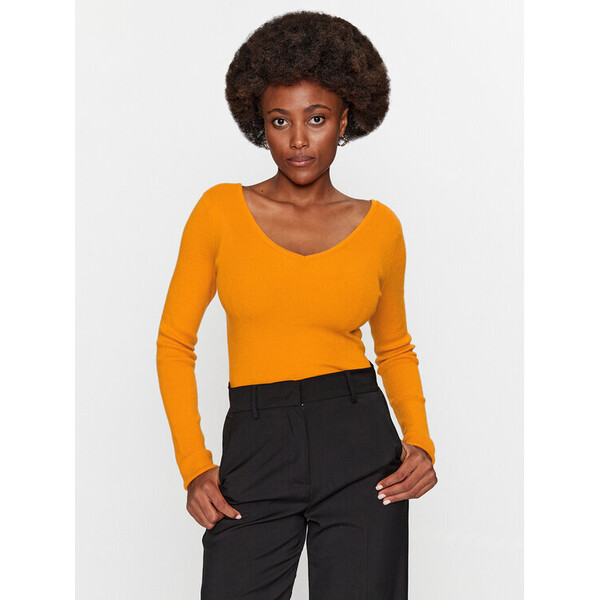 Vero Moda Sweter Gold 10257154 Pomarańczowy Regular Fit