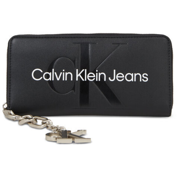 Calvin Klein Jeans Duży Portfel Damski Gifting Zip Around/Keyfob K60K611419 Czarny