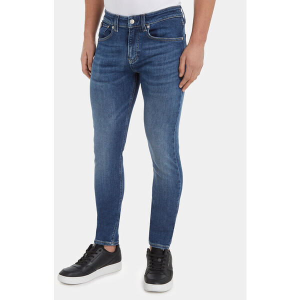 Calvin Klein Jeans Jeansy J30J323867 Granatowy Skinny Fit