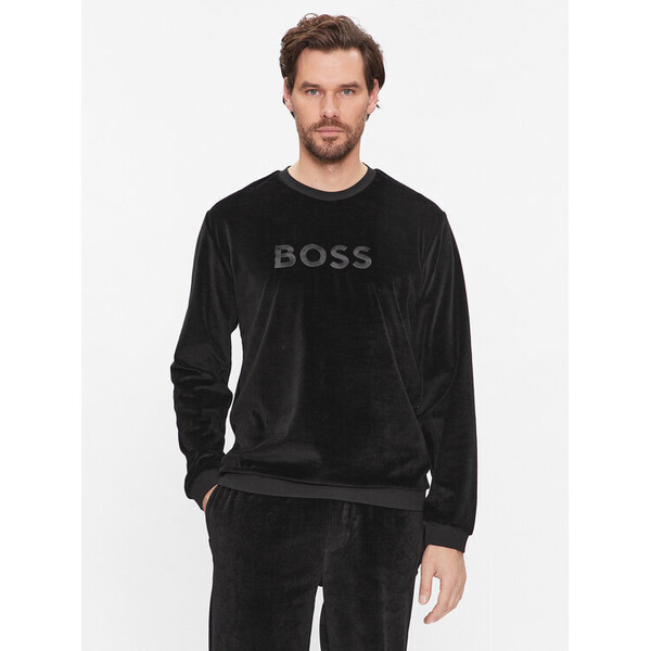 Boss Bluza Velour 50485863 Czarny Regular Fit