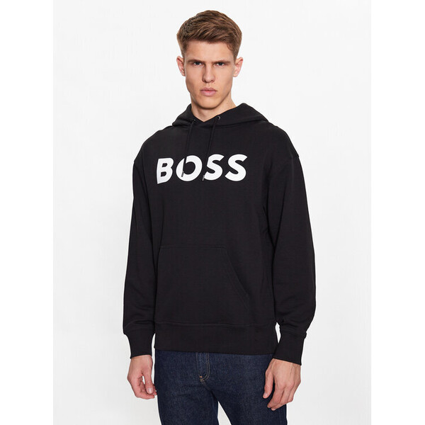 Boss Bluza 50487134 Czarny Regular Fit