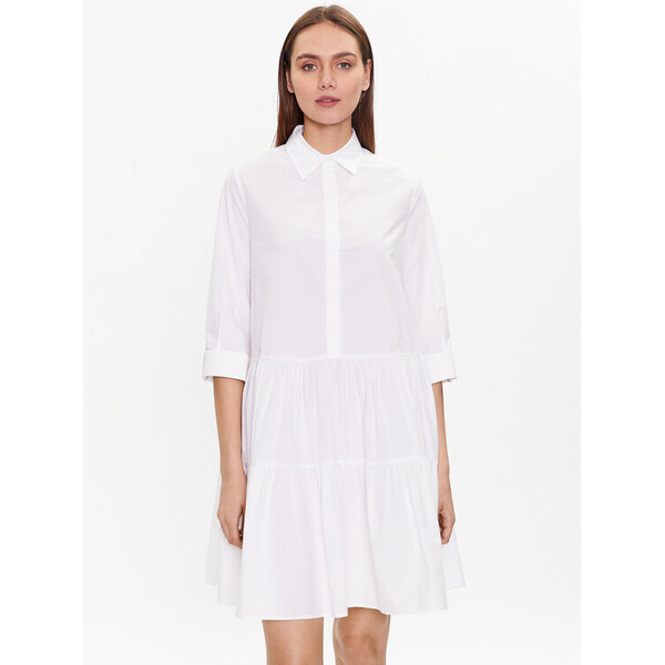 Fabiana Filippi Sukienka koszulowa ABD273W188 Biały Regular Fit