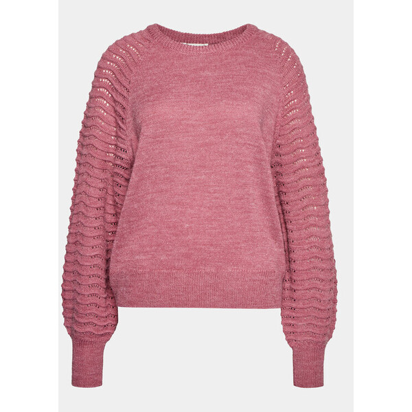 ICHI Sweter 20119716 Różowy Regular Fit