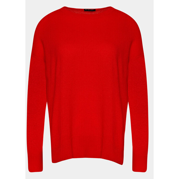 Sisley Sweter 1044M103K Czerwony Boxy Fit