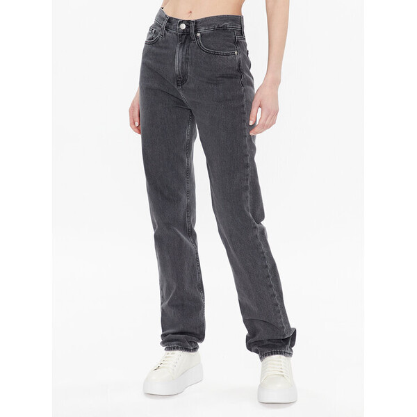Calvin Klein Jeans Jeansy J20J220632 Szary Straight Fit