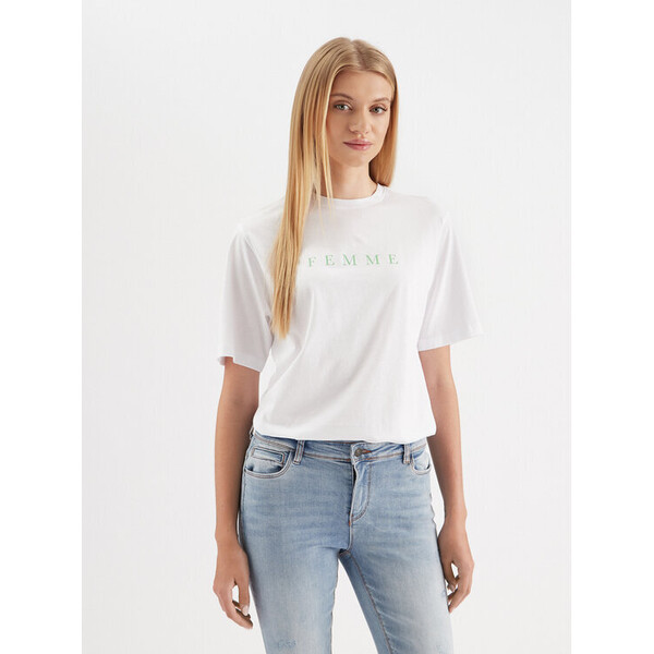 Selected Femme T-Shirt 16085609 Biały Loose Fit