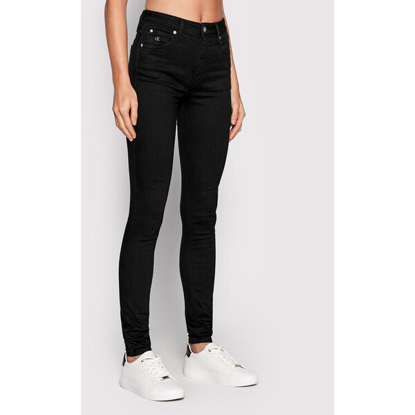 Calvin Klein Jeans Jeansy J20J214104 Czarny Skinny Fit