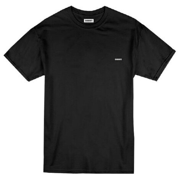 Diamante Wear T-Shirt Black Basic Czarny Regular Fit