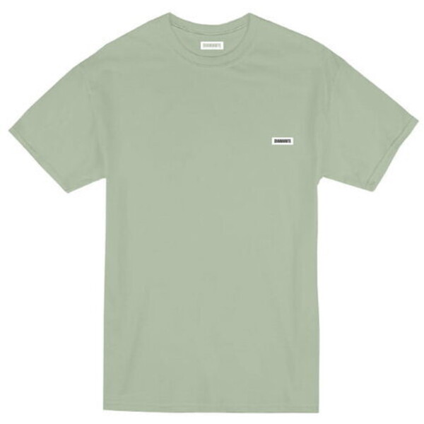 Diamante Wear T-Shirt Pistachio Green Basic Zielony Regular Fit