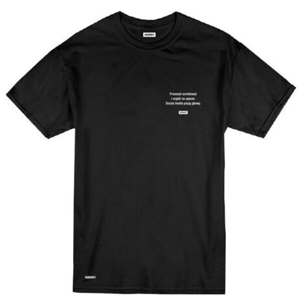 Diamante Wear T-Shirt Social Media Czarny Regular Fit