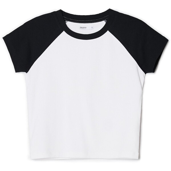 Cropp Biało-czarny t-shirt 2358W-00X