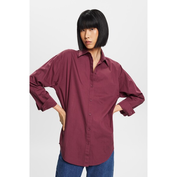 Esprit Bluzka koszulowa z popeliny, 100% bawełny 083CC1F308_515