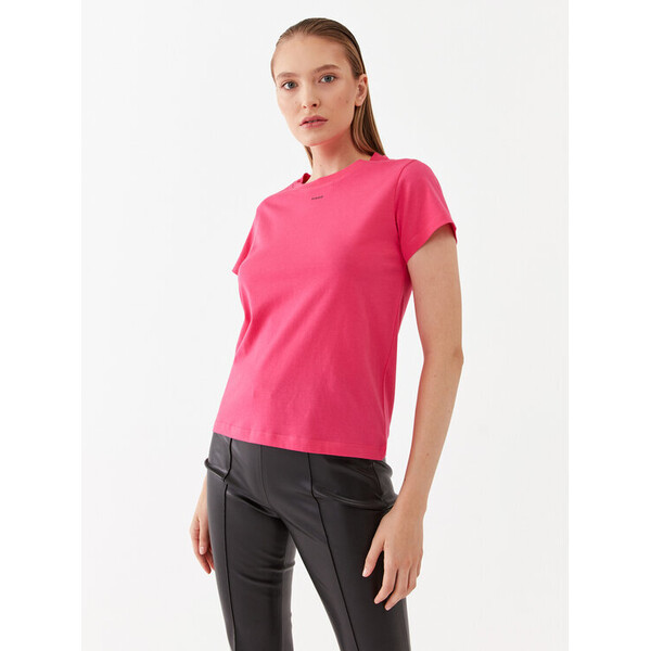 Pinko T-Shirt 100373 A0KP Różowy Regular Fit