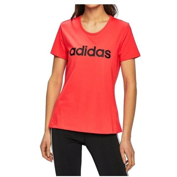 adidas T-Shirt W D2M LO TEE Różowy Regular Fit
