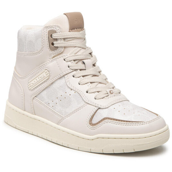 Coach Sneakersy Hi Top Coated Canvas CD304 Beżowy