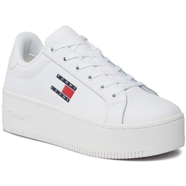 Tommy Jeans Sneakersy Tjw Flatform Ess EN0EN02426 Biały