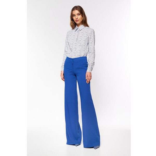 NIFE Spodnie materiałowe Spodnie materiałowe Niebieski Classic Fit