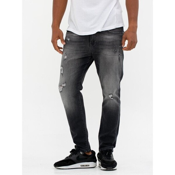 Royal Blue Jeansy Spodnie Jeansowe Slim Z Uszkodzeniami Breezy Classic Sprane Grafitowe 30 Czarny Regular Fit
