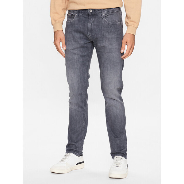 Pepe Jeans Jeansy Stanley PM206326 Szary Taper Fit