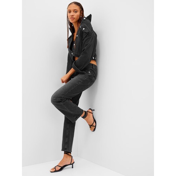 GAP Jeansy straight high rise 426293-00
