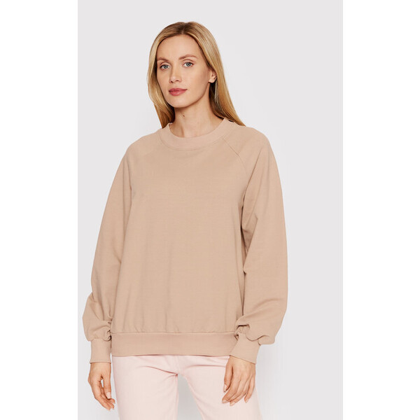 DeeZee Bluza BLD0001 Beżowy Relaxed Fit