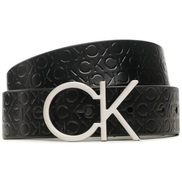 Calvin Klein Pasek Damski Re-Lock Ck Logo Belt 30Mm Emb Mn K60K610981 Czarny