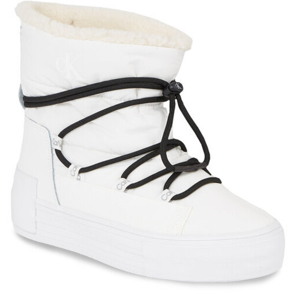 Calvin Klein Jeans Sneakersy Bold Vulc Flatf Snow Boot Wn YW0YW01181 Biały