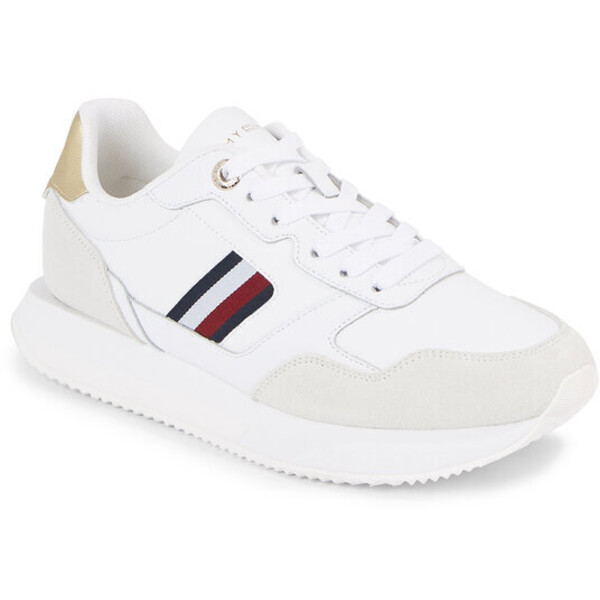 Tommy Hilfiger Sneakersy Global Stripes Lifestyle Runner FW0FW07584 Biały