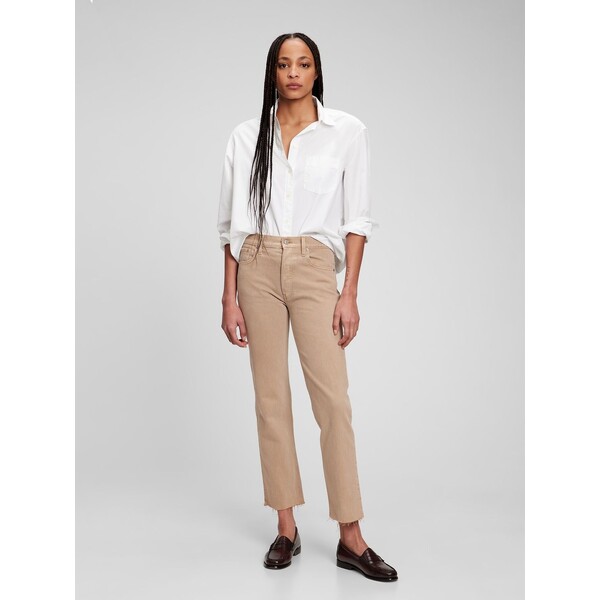 GAP Jeansy straight high rise 794577-00