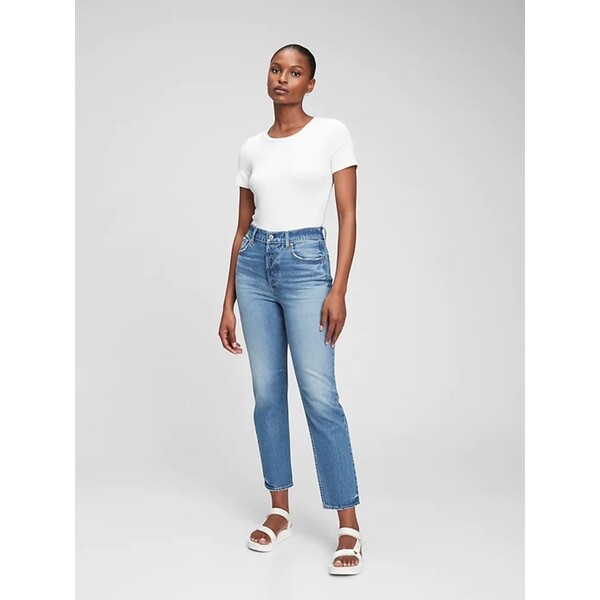 GAP Jeansy straight high rise 703551-00