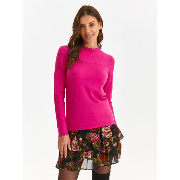 Top Secret Sweter SGO0253CA Różowy Tight Fit