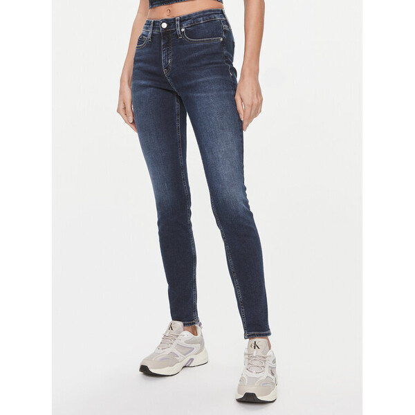 Calvin Klein Jeans Jeansy J20J222445 Granatowy Skinny Fit