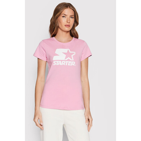 Starter T-Shirt SDG-005-BD Różowy Regular Fit
