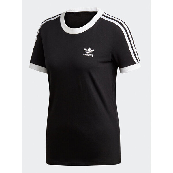 adidas T-Shirt 3-Stripes Tee ED7482 Czarny Skinny Fit