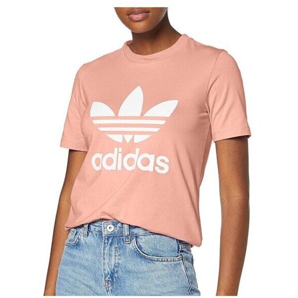 adidas Originals T-Shirt TREFOIL TEE Różowy Regular Fit