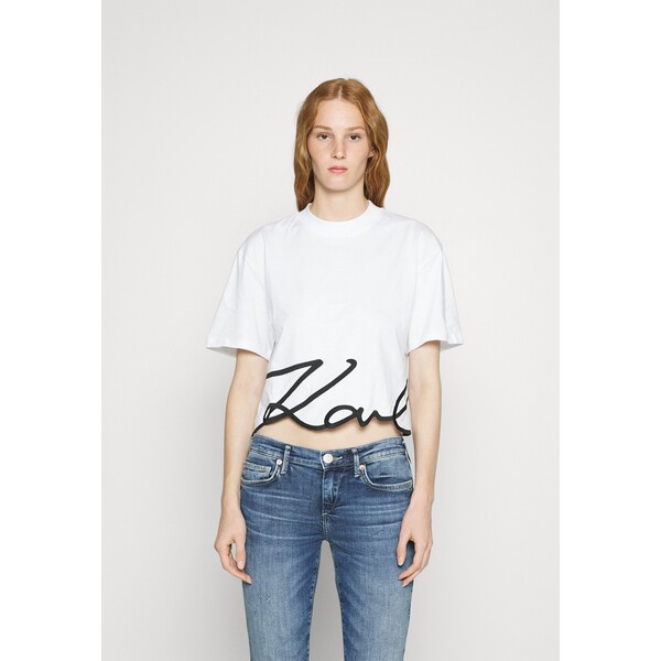 KARL LAGERFELD T-shirt z nadrukiem K4821D0DQ-A11