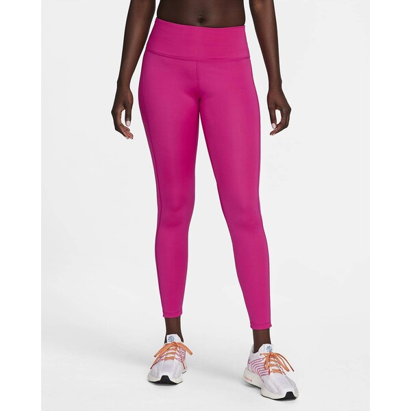 Damskie legginsy 7/8 ze średnim stanem, kieszeniami i grafiką Nike Fast FB4656-615