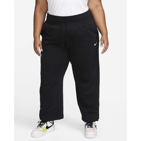 Damskie spodnie dresowe z wysokim stanem i szerokimi nogawkami (duże rozmiary) Nike Sportswear Phoenix Fleece DV5213-010