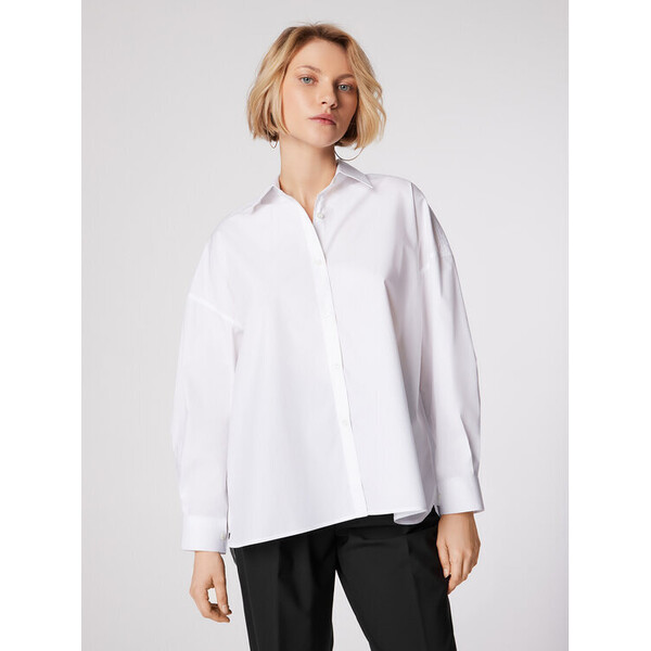Simple Koszula KOD021 Biały Oversize
