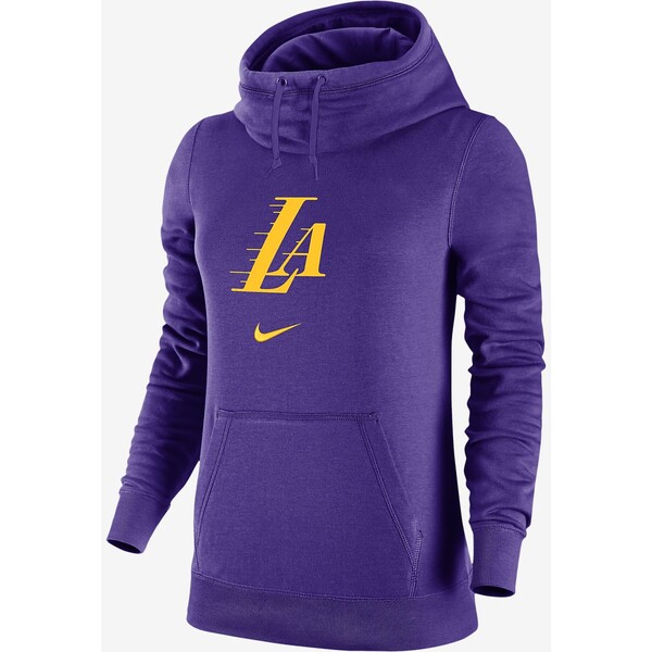 Damska bluza z kapturem typu komin Nike NBA Los Angeles Lakers Club Fleece City Edition 2023/24 DZ0392-504