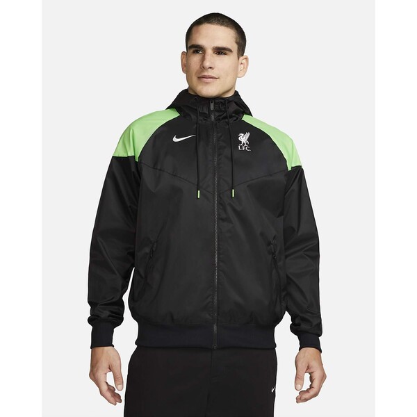 Męska kurtka piłkarska z kapturem Nike Liverpool F.C. Sport Essentials Windrunner FD8374-010